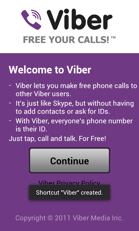 viber2.1.3 for Android 4.0