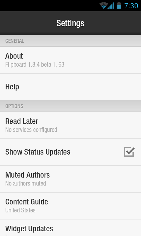 Flipboard for Android Beta 1.8.4